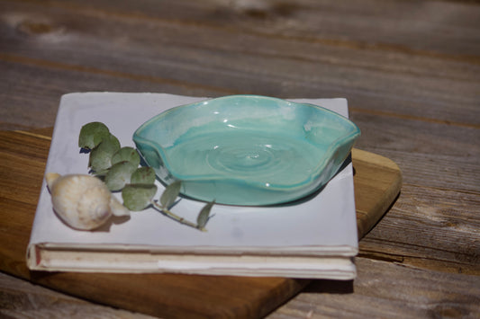 Wave ceramic trinket bowl
