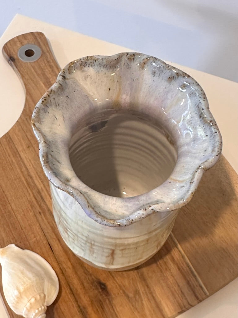 Lavender ceramic flower vase