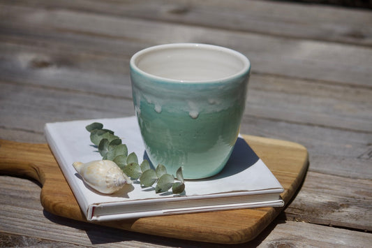 Turquoise wave cup