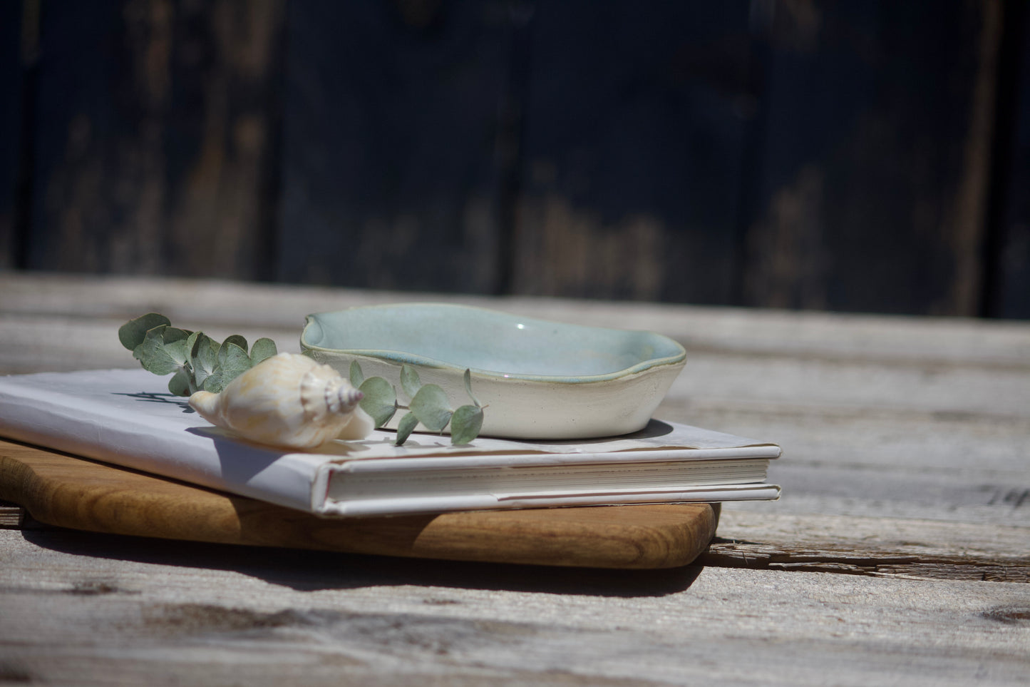 Wave ceramic trinket bowl