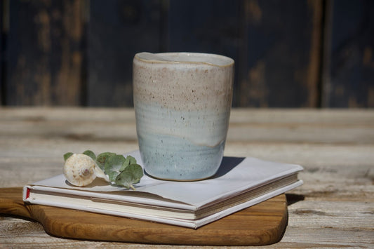 Beachy Ceramic Travel Mug