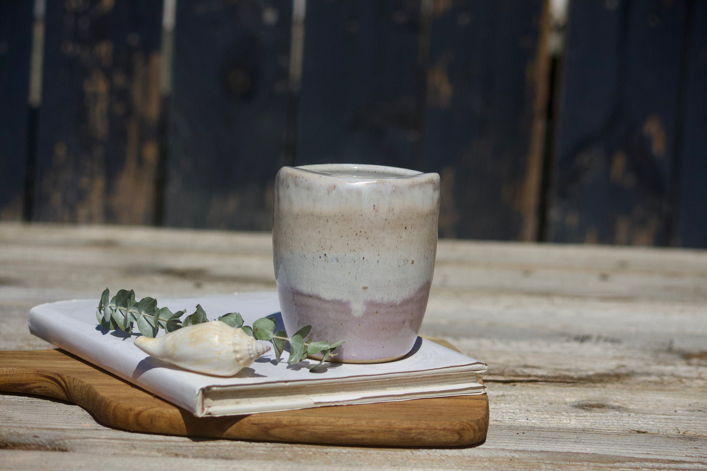 Beachy Ceramic Travel Mug