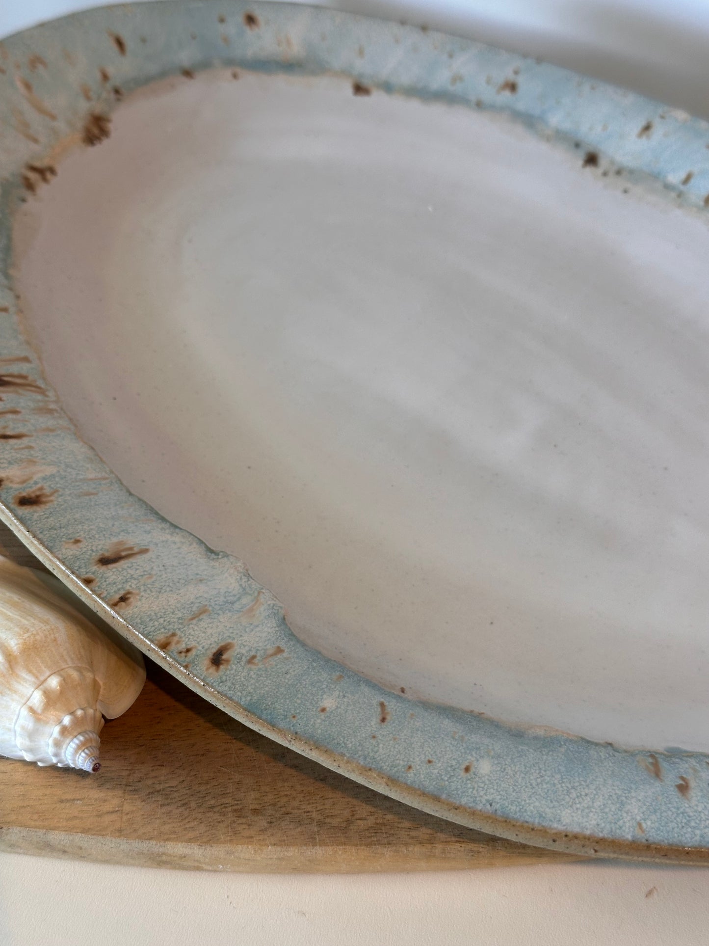 Drippy ocean ceramic platter