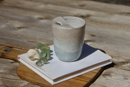 Beachy Ceramic Travel Mug