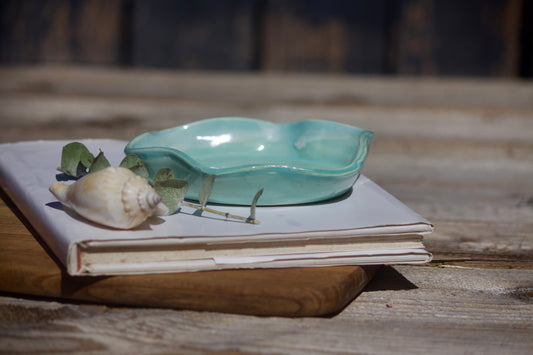 Wave ceramic trinket bowl