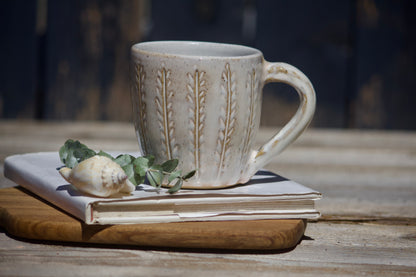 Foxtail grass ceramic mugs