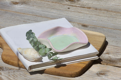 Wave ceramic trinket bowl