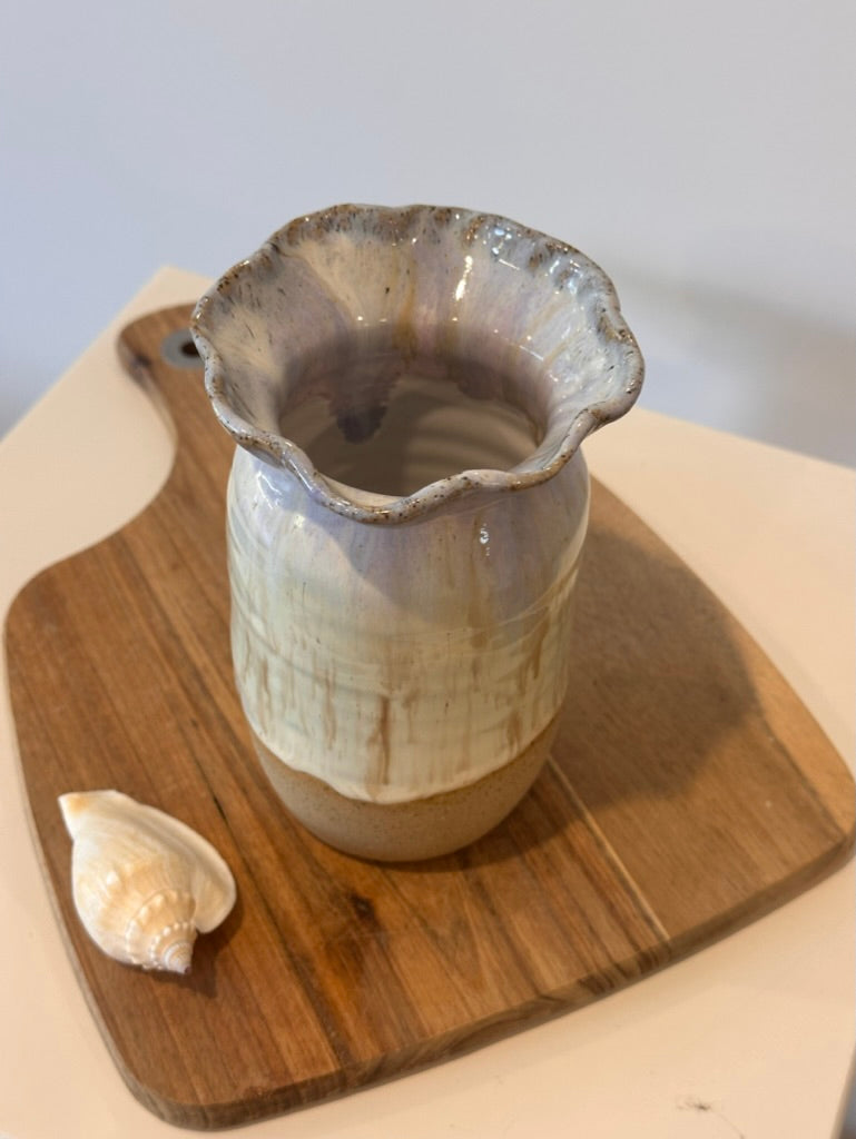 Lavender ceramic flower vase