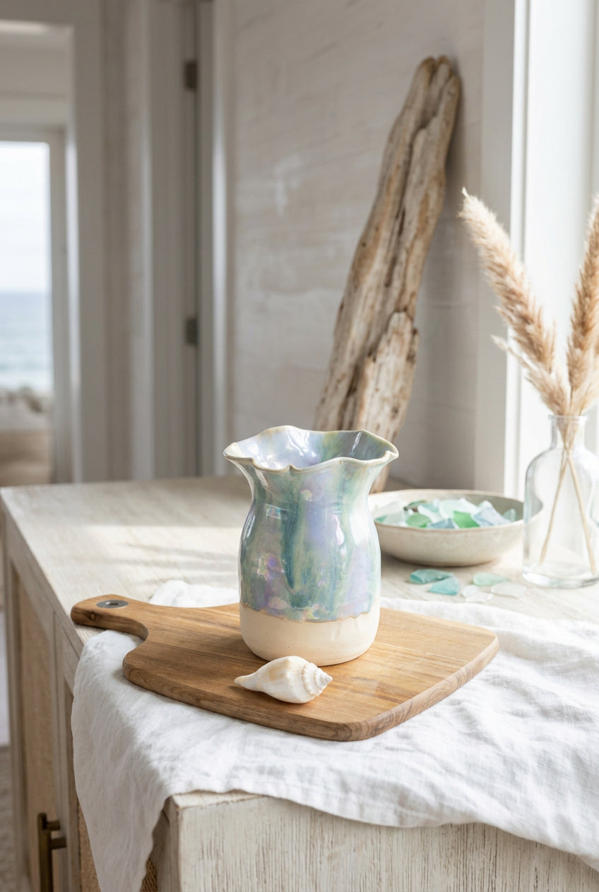 Wild lily ceramic handmade vase