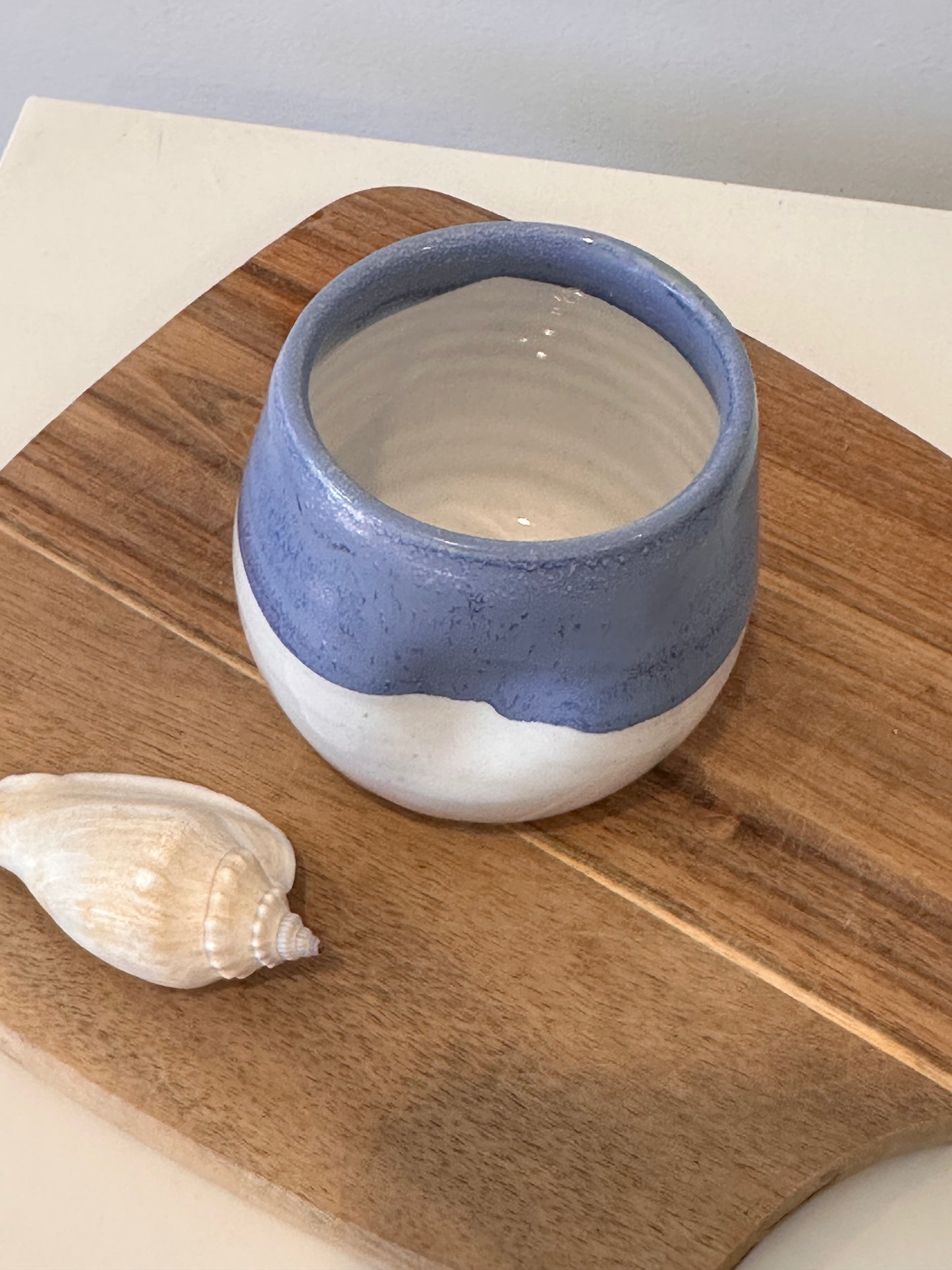 Capri Blue Handmade Ceramic Dimple Cup