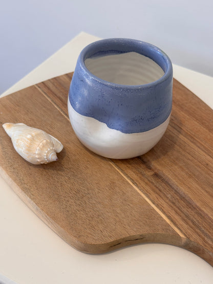 Capri Blue Handmade Ceramic Dimple Cup
