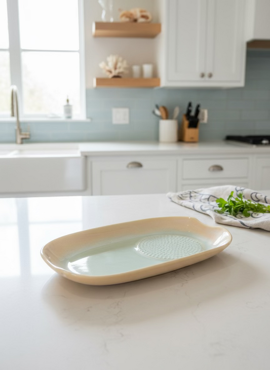 Handmade ceramic grater and herb stripper - Veradee Designs