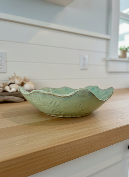 Leafy fruit ceramic handmade bowl