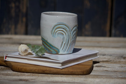 Coastal wave ceramic mug and cup