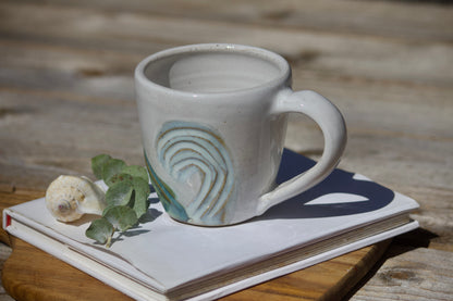 Coastal wave ceramic mug and cup