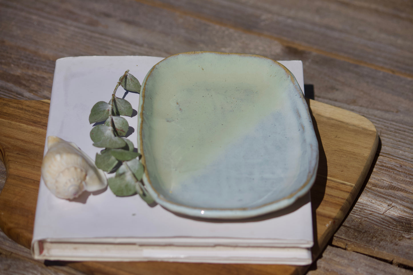 Oblong ceramic side plates