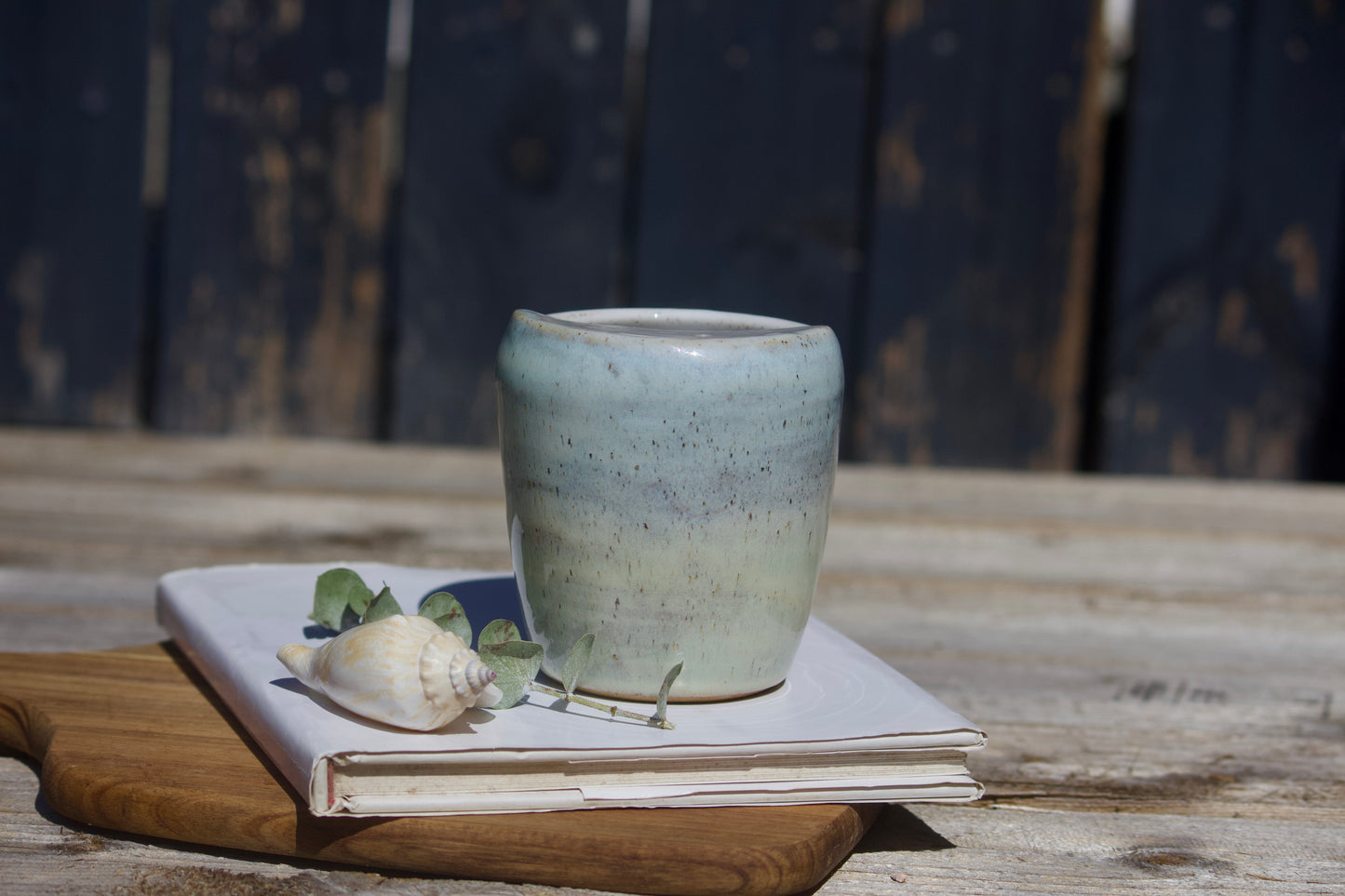 Beachy Ceramic Travel Mug