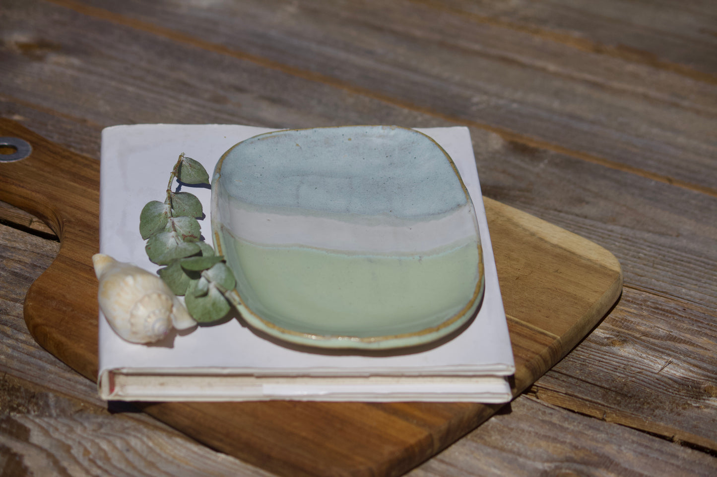 Oblong ceramic side plates