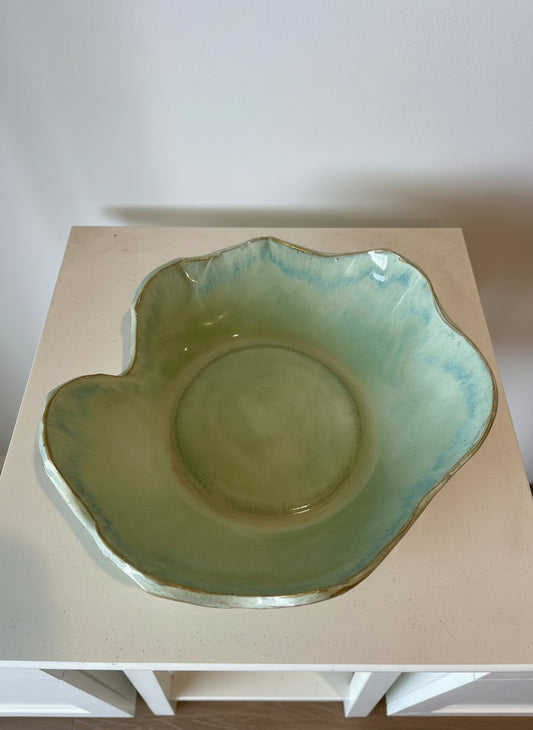 Leafy fruit ceramic handmade bowl