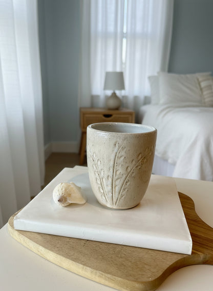 Carved wheat ceramic cup