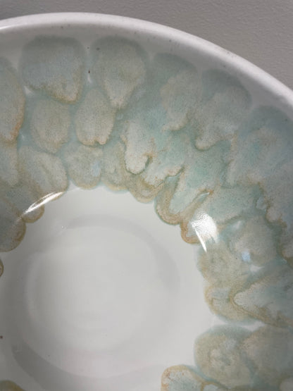 Pastel feather design handmade bowl
