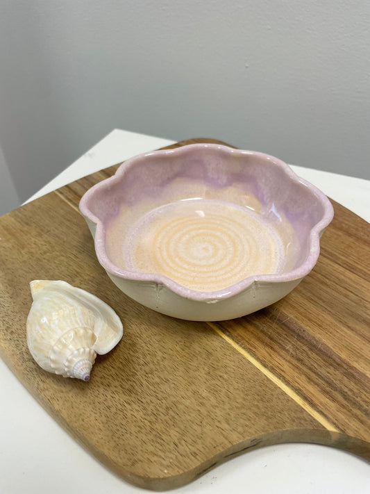 Handmade ceramic flower bowl