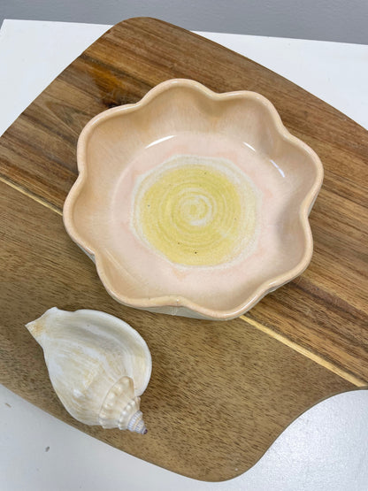 Handmade ceramic flower bowl