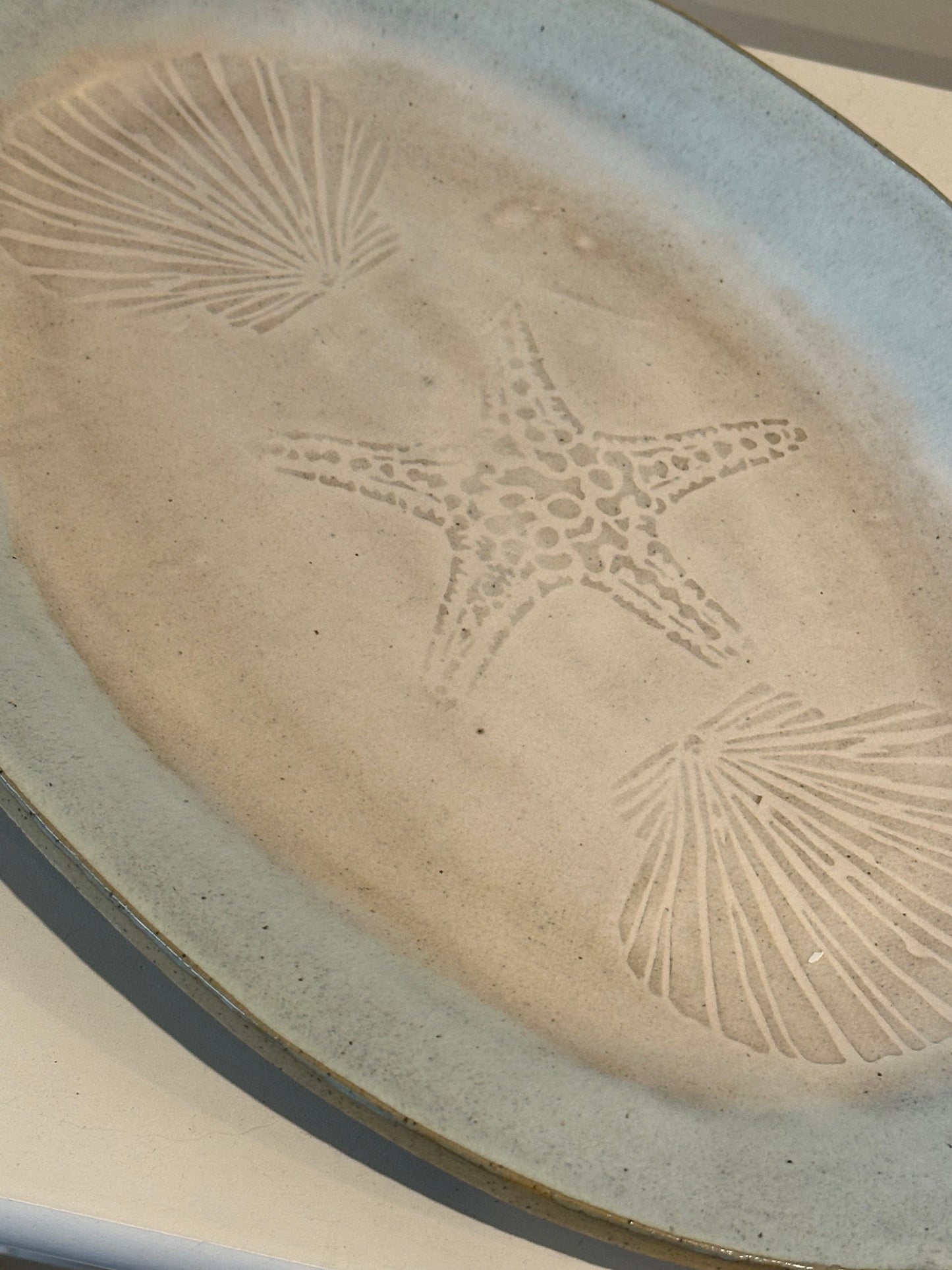 Beach imprints starfish platter