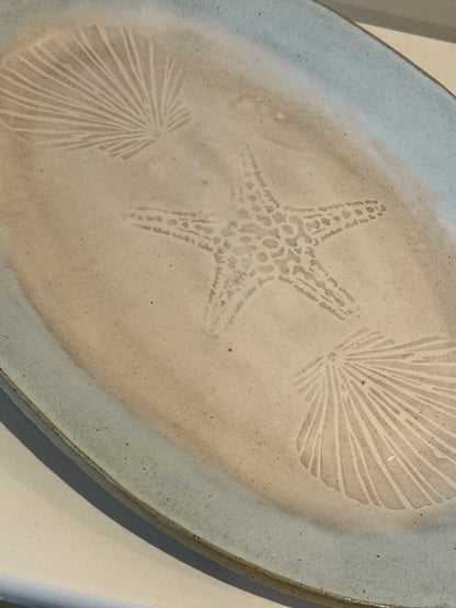 Beach imprints starfish platter
