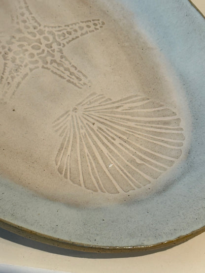 Beach imprints starfish platter