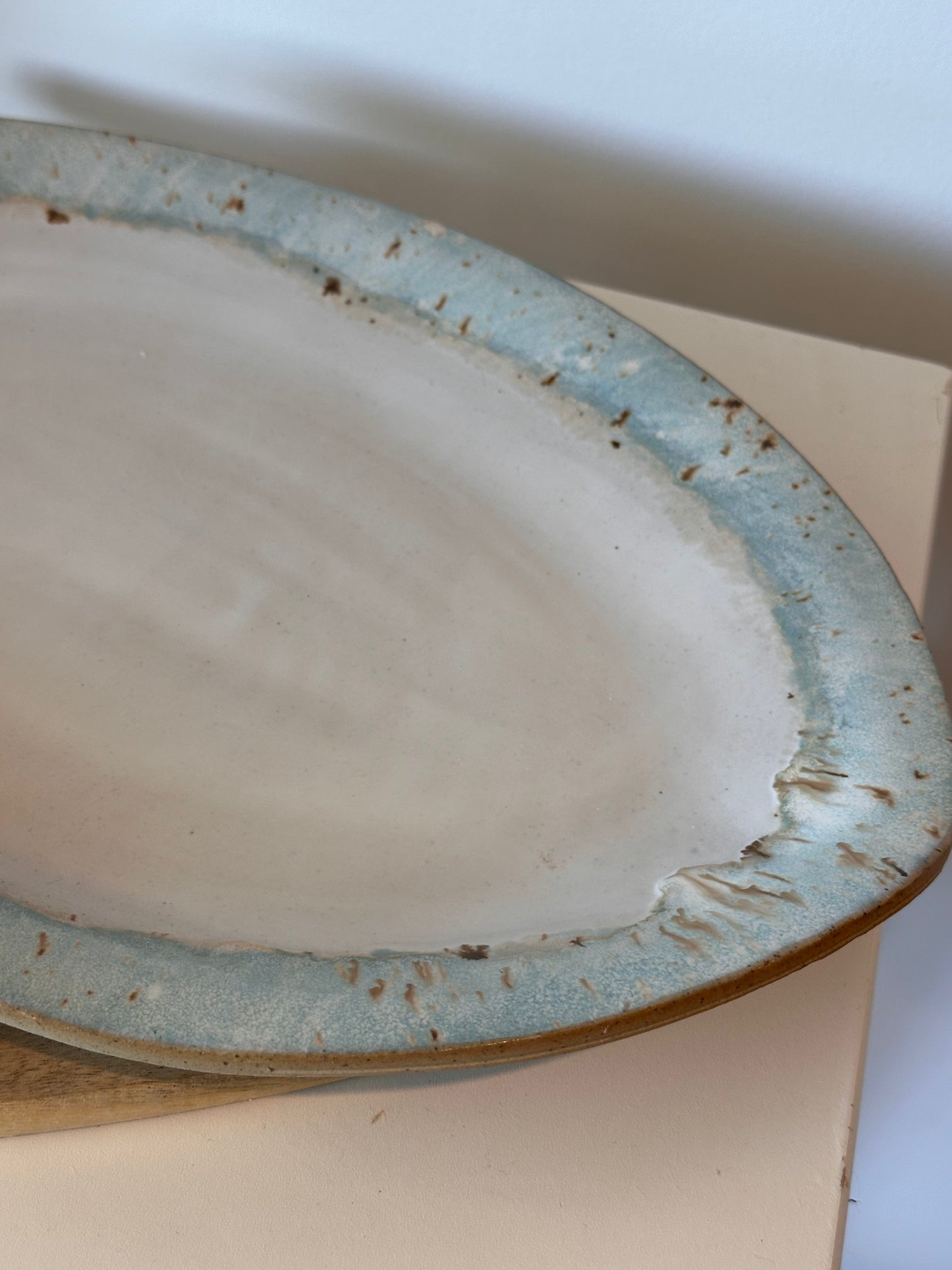Drippy ocean ceramic platter