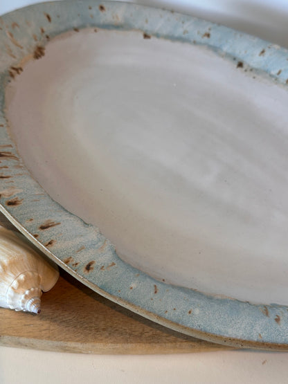 Drippy ocean ceramic platter