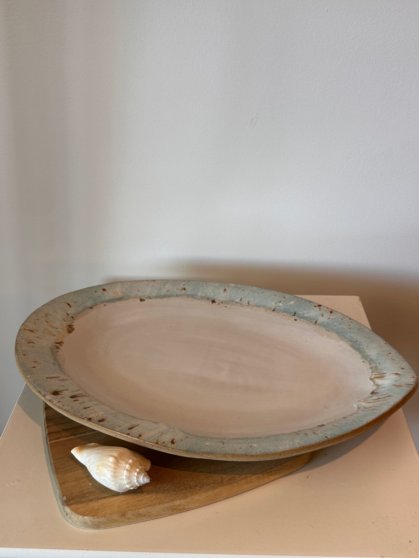 Drippy ocean ceramic platter