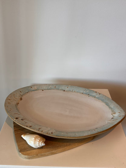Drippy ocean ceramic platter