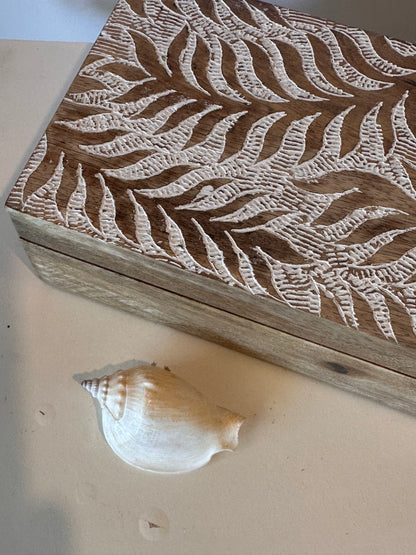 Palm Design Wood Box