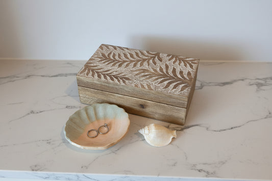 Palm Design Wood Box