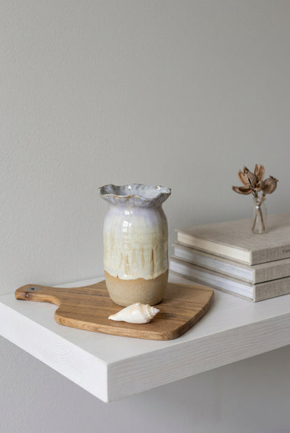 Lavender ceramic flower vase