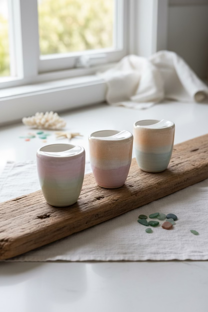 Watercolour Handmade Ceramic Travel Mugs